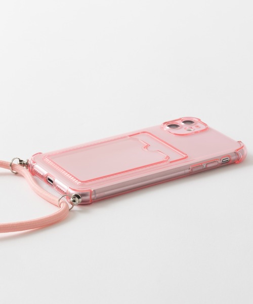 emonique（エモニーク）の「カードポケット パラコードストラップ付き クリアiPhoneケース カバー se 11 11pro 12 12pro 12mini 13 13mini 14 14pro 15 15pro 16 16pro 16e 17 17pro Air（スマホケース/カバー・レディース・クリア/ピンク/ブルー/ブラック/パープル・iPhone 7/8/SE(第2/第3世代)/iPhone 11/iPhone 11 Pro/iPhone 12/iPhone 12 Pro/iPhone 13/iPhone 14/iPhone 14 Pro/iPhone 12 mini/iPhone 13 mini/iPhone 15/iPhone 15 Pro/iPhone 16 Pro/iPhone 16/iPhone 16e/iPhone 17/iPhone 17 Pro/iPhone Air）」の9枚目の写真