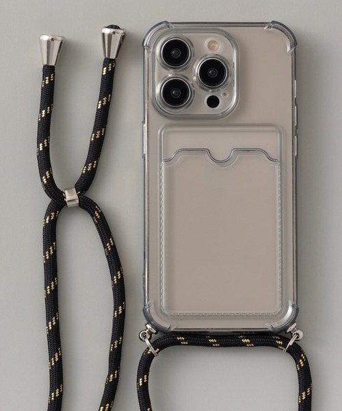 emonique（エモニーク）の「カードポケット パラコードストラップ付き クリアiPhoneケース カバー se 11 11pro 12 12pro 12mini 13 13mini 14 14pro 15 15pro 16 16pro 16e 17 17pro Air（スマホケース/カバー・レディース・クリア/ピンク/ブルー/ブラック/パープル・iPhone 7/8/SE(第2/第3世代)/iPhone 11/iPhone 11 Pro/iPhone 12/iPhone 12 Pro/iPhone 13/iPhone 14/iPhone 14 Pro/iPhone 12 mini/iPhone 13 mini/iPhone 15/iPhone 15 Pro/iPhone 16 Pro/iPhone 16/iPhone 16e/iPhone 17/iPhone 17 Pro/iPhone Air）」の16枚目の写真