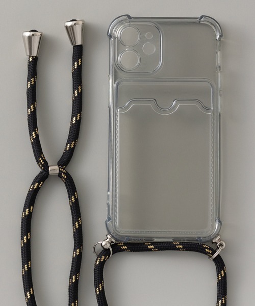 emonique（エモニーク）の「カードポケット パラコードストラップ付き クリアiPhoneケース カバー se 11 11pro 12 12pro 12mini 13 13mini 14 14pro 15 15pro 16 16pro 16e 17 17pro Air（スマホケース/カバー・レディース・クリア/ピンク/ブルー/ブラック/パープル・iPhone 7/8/SE(第2/第3世代)/iPhone 11/iPhone 11 Pro/iPhone 12/iPhone 12 Pro/iPhone 13/iPhone 14/iPhone 14 Pro/iPhone 12 mini/iPhone 13 mini/iPhone 15/iPhone 15 Pro/iPhone 16 Pro/iPhone 16/iPhone 16e/iPhone 17/iPhone 17 Pro/iPhone Air）」の20枚目の写真