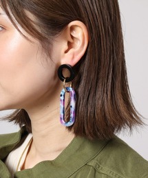ミックスカラードロップピアス