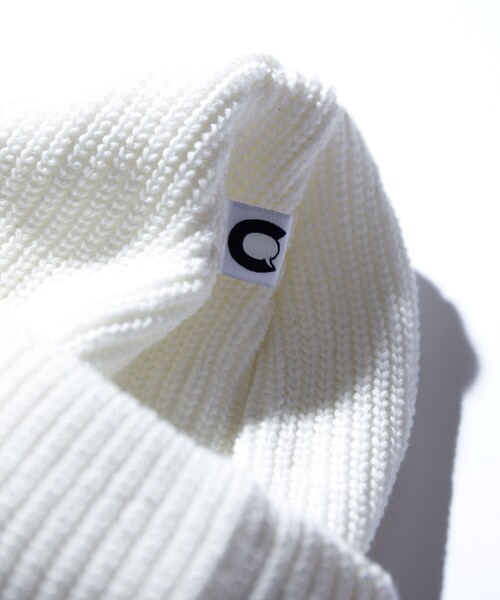CAHLUMN（カウラム）の「CAHLUMN/カウラム Cotton Linnen Roll Knit Cap/コットン リネン ロールニットキャップ（ニットキャップ/ビーニー・メンズ・ホワイト/ネイビー・ﾌﾘ-）」の3枚目の写真