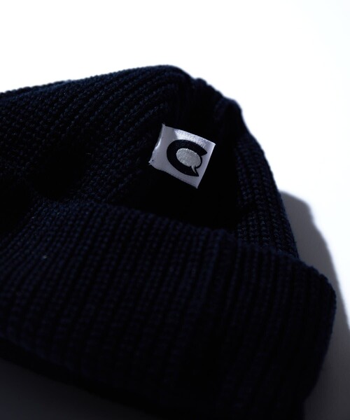 CAHLUMN（カウラム）の「CAHLUMN/カウラム Cotton Linnen Roll Knit Cap/コットン リネン ロールニットキャップ（ニットキャップ/ビーニー・メンズ・ホワイト/ネイビー・ﾌﾘ-）」の8枚目の写真