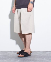 GLOSTER | 【GLOSTER/グロスター】シャンブレーエステル ツータックショーツ(その他パンツ)