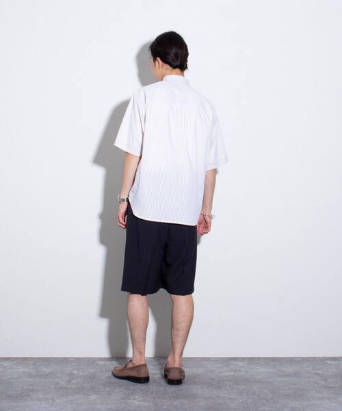 GLOSTER(グロスター)の「【GLOSTER/グロスター】シャンブレーエステル ツータックショーツ(その他パンツ・メンズ・チャコールグレー/ブラック/ベージュ・S/M/L)」の6枚目の写真