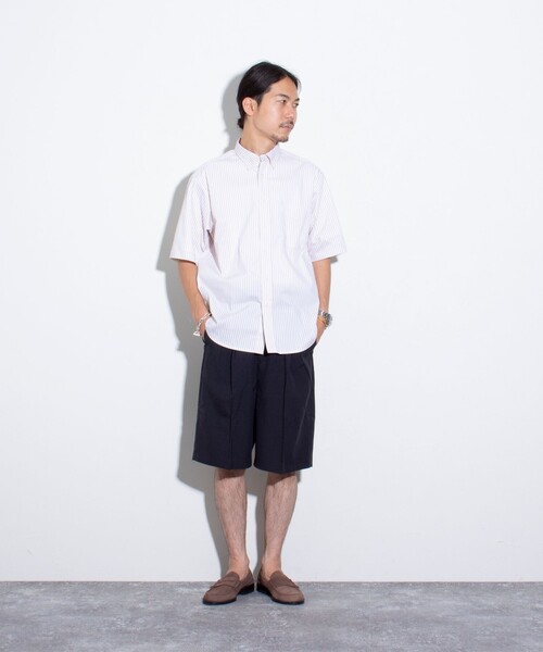 GLOSTER(グロスター)の「【GLOSTER/グロスター】シャンブレーエステル ツータックショーツ(その他パンツ・メンズ・チャコールグレー/ブラック/ベージュ・S/M/L)」の15枚目の写真