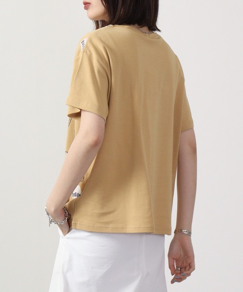 EMAGO 日常2色刺繍T 半袖（Tシャツ/カットソー）｜Emago（イマゴ）