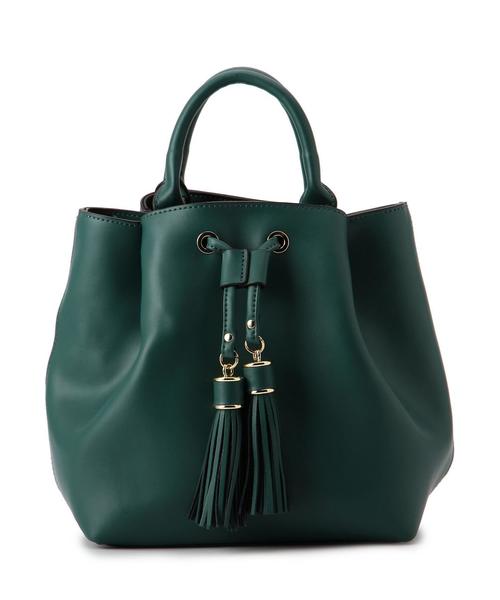 BEAUTY&YOUTH UNITED ARROWS（ビューティーアンドユースユナイテッドアローズ）の「BY Le vernis タッセル2WAYトート◆（トートバッグ・レディース・ブラック/ベージュ/モカ/ダークグリーン/ネイビー・フリー）」の5枚目の写真