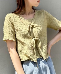 ジャガードリボンカーディガンアンサンブル