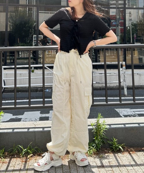 INGNI（イング）の「ジャガードリボンカーディガンアンサンブル（アンサンブル・レディース・ブラック/イエロー系9/オフホワイト・M）」の5枚目の写真