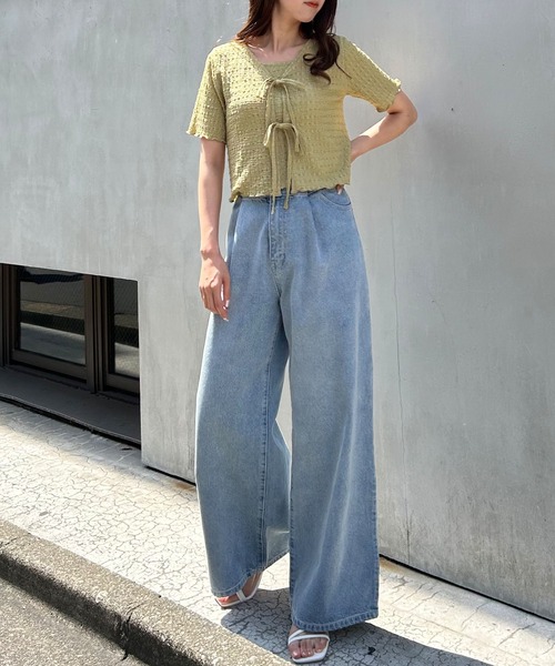 INGNI（イング）の「ジャガードリボンカーディガンアンサンブル（アンサンブル・レディース・ブラック/イエロー系9/オフホワイト・M）」の16枚目の写真