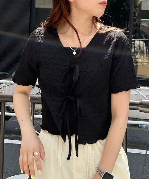 INGNI（イング）の「ジャガードリボンカーディガンアンサンブル（アンサンブル・レディース・ブラック/イエロー系9/オフホワイト・M）」の22枚目の写真