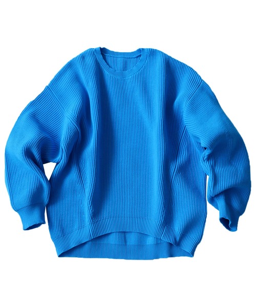 antiqua(アンティカ)の「スポンジニットトップス(ニット/セーター・レディース・オレンジ/ブラック/ライム/グリーン/ブルー/グレー系その他/コバルトブルー/パープル・FREE)」の21枚目の写真