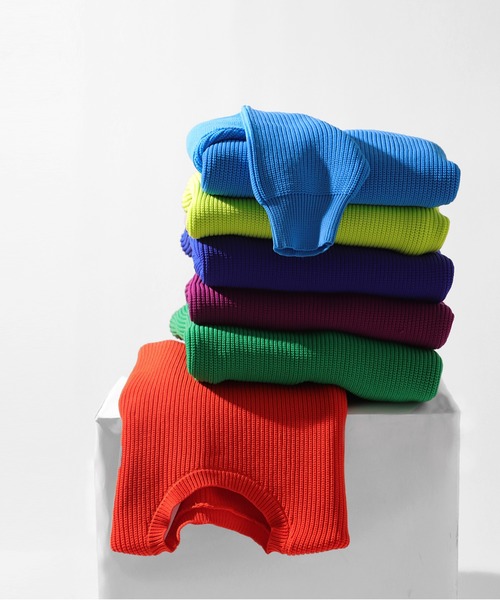 antiqua(アンティカ)の「スポンジニットトップス(ニット/セーター・レディース・オレンジ/ブラック/ライム/グリーン/ブルー/グレー系その他/コバルトブルー/パープル・FREE)」の14枚目の写真