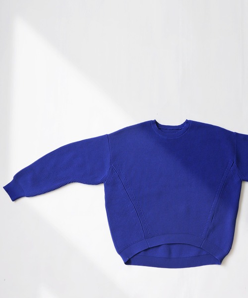 antiqua(アンティカ)の「スポンジニットトップス(ニット/セーター・レディース・オレンジ/ブラック/ライム/グリーン/ブルー/グレー系その他/コバルトブルー/パープル・FREE)」の15枚目の写真