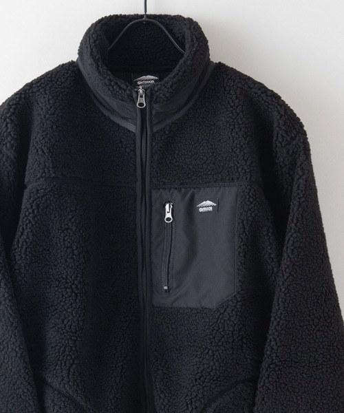 OUTDOOR PRODUCTS(アウトドアプロダクツ)の「【OUTDOOR PRODUCTS/アウトドアプロダクツ】防風 ボアスタンドカラ―ブルゾン ボアフリースジャケット モコモコ(ブルゾン・メンズ・その他/アイボリー/その他1/グレー/ブラック・MEDIUM/X-LARGE/LARGE)」の2枚目の写真