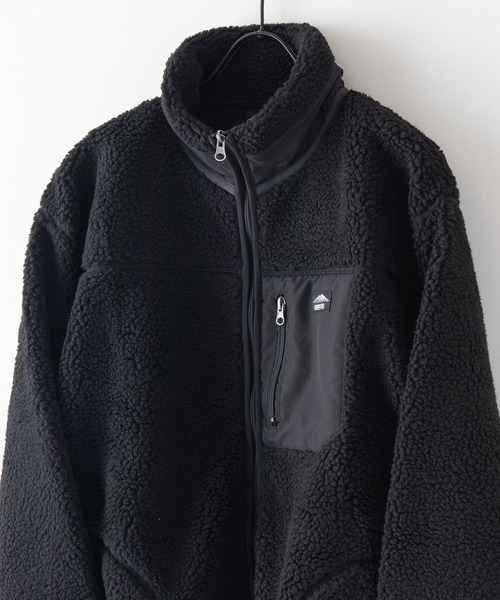 OUTDOOR PRODUCTS(アウトドアプロダクツ)の「【OUTDOOR PRODUCTS/アウトドアプロダクツ】防風 ボアスタンドカラ―ブルゾン ボアフリースジャケット モコモコ(ブルゾン・メンズ・その他/アイボリー/その他1/グレー/ブラック・MEDIUM/X-LARGE/LARGE)」の7枚目の写真