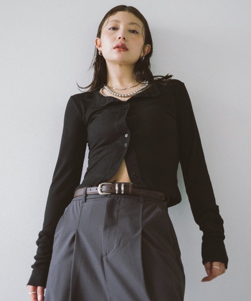 Ernie Palo アーニーパロ シアーリブカーディガン Ernie Paloアーニーパロ Sheer Rib Cardigan（Ernie Palo