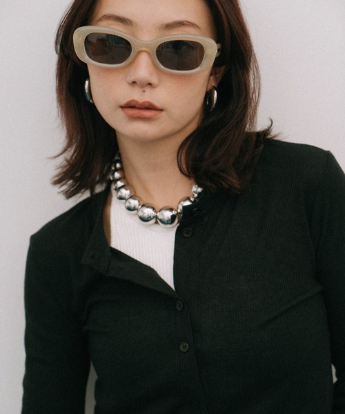 HANNE(アン)の「シアーリブカーディガン(カーディガン/ボレロ・レディース・ネイビー/ブラック/グレー/ホワイト/ピンク/マスタード/チャコールグレー/ベージュ・FREE)」の19枚目の写真