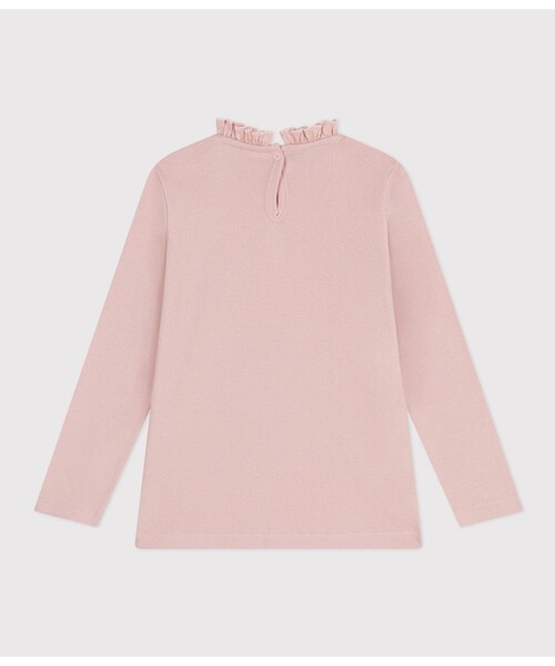 PETIT BATEAU(プチバトー)の「ハイネック長袖Tシャツ(Tシャツ/カットソー・キッズ・オフホワイト/ライトピンク・12YEAR/10YEAR/8YEAR/6YEAR)」の3枚目の写真