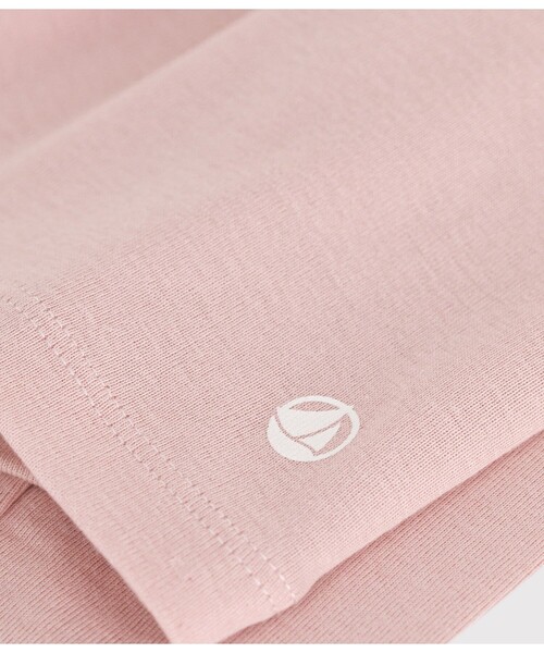 PETIT BATEAU(プチバトー)の「ハイネック長袖Tシャツ(Tシャツ/カットソー・キッズ・オフホワイト/ライトピンク・12YEAR/10YEAR/8YEAR/6YEAR)」の4枚目の写真