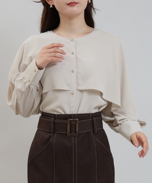 ケープ風ブラウス（シャツ/ブラウス）｜TRUDEA（トルディア）の