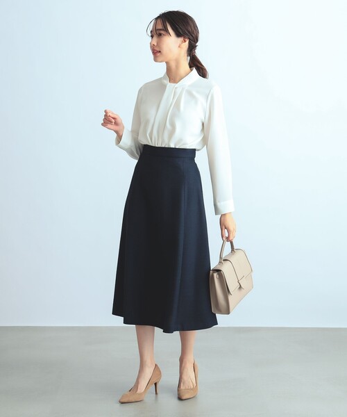 B:MING by BEAMS（ビーミングバイビームス）の「【セレモニー・フォーマル】B:MING by BEAMS / ジョーゼット ボウタイ ブラウス（シャツ/ブラウス・レディース・ホワイト/ネイビー・SMALL/LARGE/MEDIUM）」の3枚目の写真