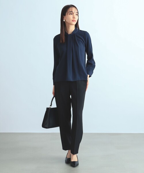 B:MING by BEAMS（ビーミングバイビームス）の「【セレモニー・フォーマル】B:MING by BEAMS / ジョーゼット ボウタイ ブラウス（シャツ/ブラウス・レディース・ホワイト/ネイビー・SMALL/LARGE/MEDIUM）」の8枚目の写真