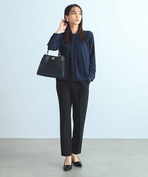 B:MING by BEAMS（ビーミングバイビームス）の「【セレモニー・フォーマル】B:MING by BEAMS / ジョーゼット ボウタイ ブラウス（シャツ/ブラウス・レディース・ホワイト/ネイビー・SMALL/LARGE/MEDIUM）」の9枚目の写真