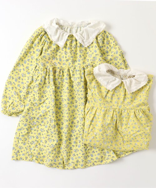 apres les cours(アプレレクール)の「【WEB限定】総柄衿付きワンピース(ワンピース・キッズ・ブラック/サックスブルー/チェック/イエロー/レッド・120/90/80/110/100/130/140)」の16枚目の写真