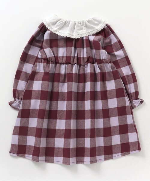 apres les cours(アプレレクール)の「【WEB限定】総柄衿付きワンピース(ワンピース・キッズ・ブラック/サックスブルー/チェック/イエロー/レッド・120/90/80/110/100/130/140)」の21枚目の写真