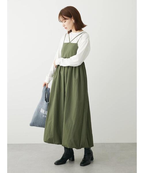 ELENCARE DUE（エレンカーレデュエ）の「・ELENCARE　DUE　バルーンキャミワンピース（ワンピース・レディース・ブラック/ベージュ/カーキ・FREE）」の7枚目の写真