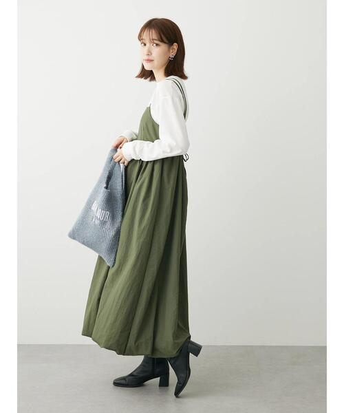 ELENCARE DUE（エレンカーレデュエ）の「・ELENCARE　DUE　バルーンキャミワンピース（ワンピース・レディース・ブラック/ベージュ/カーキ・FREE）」の8枚目の写真