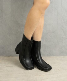 Fabby fabby | スクエアパイピングショートブーツ(ブーツ)