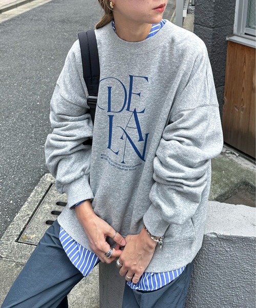 feepur(フェピュール)の「ロゴBIGスウェット(スウェット・レディース・オートミール/杢グレー/ネイビー・MEDIUM)」の2枚目の写真