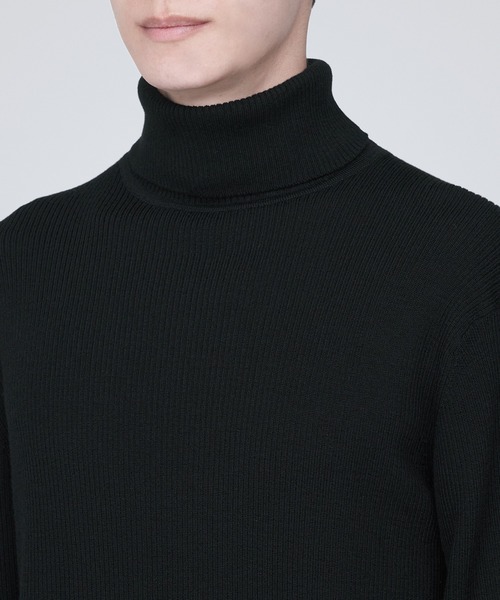 無印良品（ムジルシリョウヒン）の「洗えるウールリブタートルネックセーター（ニット/セーター・メンズ・チャコールグレー/ダークグリーン/バーガンディー/グレー/ブラック/オフホワイト/オートミール・M/XL/XS/L/XXL/S）」の17枚目の写真