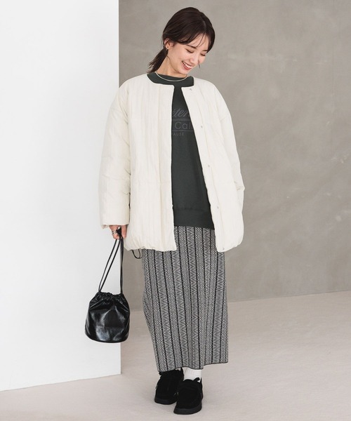 LEPSIM（レプシィム）の「12ゲージジャガードナロースカート　971236（スカート・レディース・ブラック/ネイビー/ブラウン・FREE/TALL）」の6枚目の写真