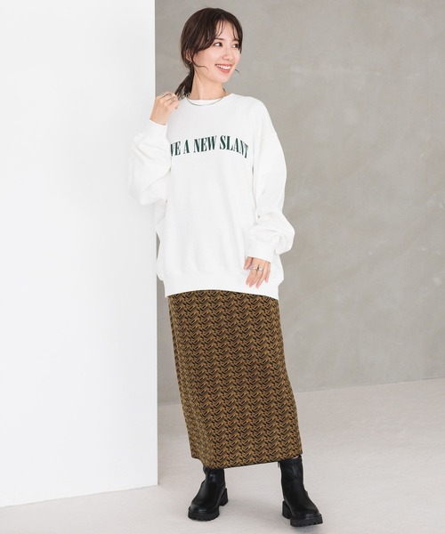 LEPSIM（レプシィム）の「12ゲージジャガードナロースカート　971236（スカート・レディース・ブラック/ネイビー/ブラウン・FREE/TALL）」の15枚目の写真