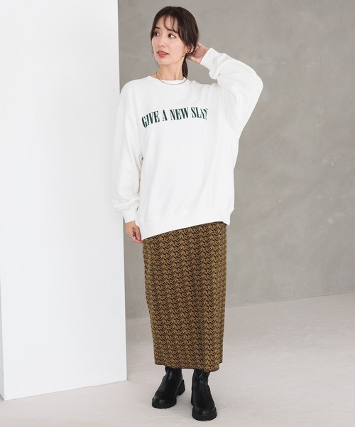 LEPSIM（レプシィム）の「12ゲージジャガードナロースカート　971236（スカート・レディース・ブラック/ネイビー/ブラウン・FREE/TALL）」の17枚目の写真