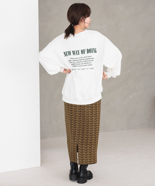 LEPSIM（レプシィム）の「12ゲージジャガードナロースカート　971236（スカート・レディース・ブラック/ネイビー/ブラウン・FREE/TALL）」の19枚目の写真