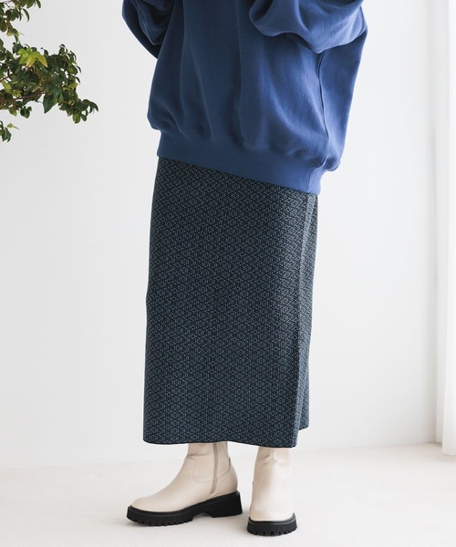 LEPSIM（レプシィム）の「12ゲージジャガードナロースカート　971236（スカート・レディース・ブラック/ネイビー/ブラウン・FREE/TALL）」の20枚目の写真
