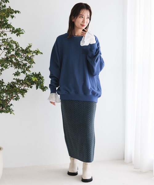 LEPSIM（レプシィム）の「12ゲージジャガードナロースカート　971236（スカート・レディース・ブラック/ネイビー/ブラウン・FREE/TALL）」の21枚目の写真