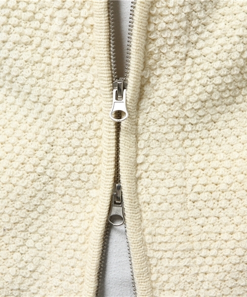 SENSE OF PLACE by URBAN RESEARCH(センスオブプレイスバイアーバンリサーチ)の「-A-ブークレZIPカーデ(カーディガン/ボレロ・メンズ・ホワイト/ネイビー・L/M)」の10枚目の写真