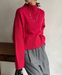 DouDou | 【WEB限定】ショート丈バックスリットタートル(Tシャツ/カットソー)