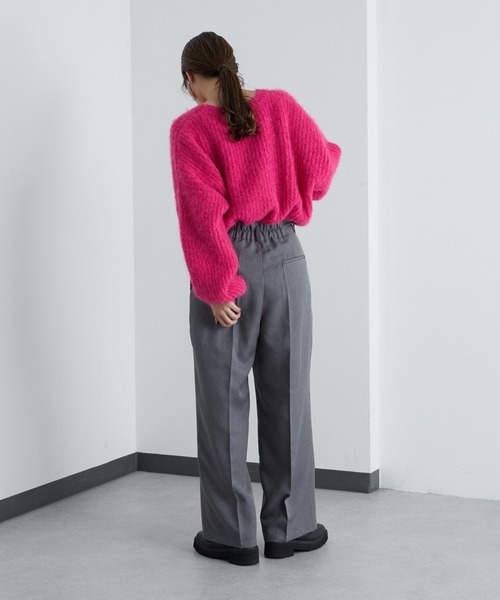 COLONY 2139（コロニートゥーワンスリーナイン）の「シャギー起毛畦編みオーバーニット（ニット/セーター・レディース・ネイビー/ピンク/グレー/オレンジ/キャメル/ブラック・FREE）」の17枚目の写真