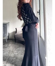 RESEXXY | モノグラムマーメイドニットワンピース(ワンピース)