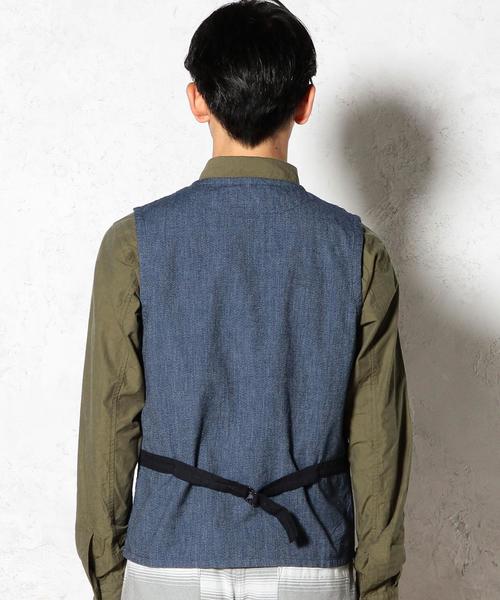 green label relaxing（グリーンレーベルリラクシング）の「MIX/TWIST 6B ベスト◆（ベスト・メンズ・ダークグレー/ネイビー・MEDIUM/LARGE）」の14枚目の写真