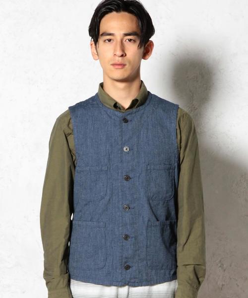 green label relaxing（グリーンレーベルリラクシング）の「MIX/TWIST 6B ベスト◆（ベスト・メンズ・ダークグレー/ネイビー・MEDIUM/LARGE）」の15枚目の写真