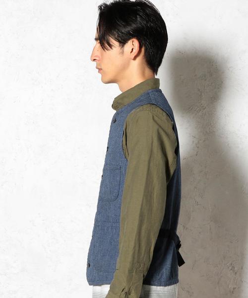 green label relaxing（グリーンレーベルリラクシング）の「MIX/TWIST 6B ベスト◆（ベスト・メンズ・ダークグレー/ネイビー・MEDIUM/LARGE）」の3枚目の写真