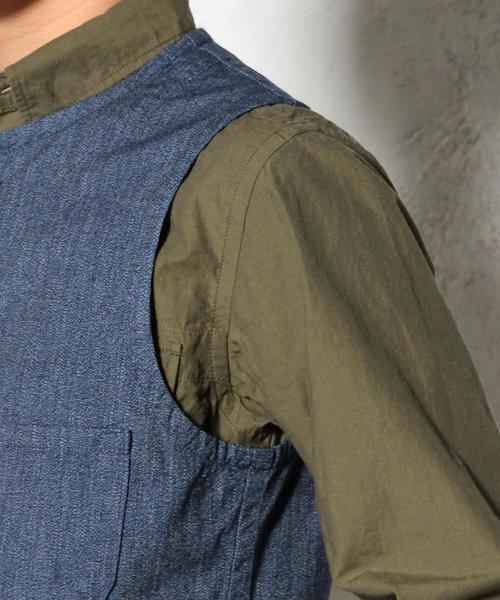 green label relaxing（グリーンレーベルリラクシング）の「MIX/TWIST 6B ベスト◆（ベスト・メンズ・ダークグレー/ネイビー・MEDIUM/LARGE）」の6枚目の写真