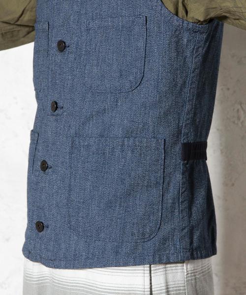 green label relaxing（グリーンレーベルリラクシング）の「MIX/TWIST 6B ベスト◆（ベスト・メンズ・ダークグレー/ネイビー・MEDIUM/LARGE）」の8枚目の写真